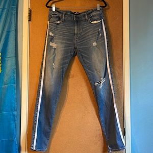 Hollister skinny ripped jeans
